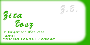 zita bosz business card